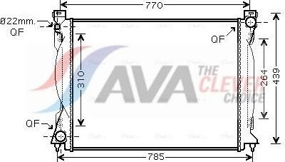 Радиатор охлаждения двигателя AVA ** CLEVER FIT **. Артикул AI2235