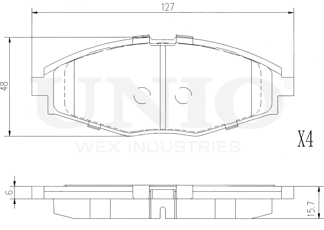 Колодки тормозные дисковые, комплект (Unio). Артикул BRP-20138