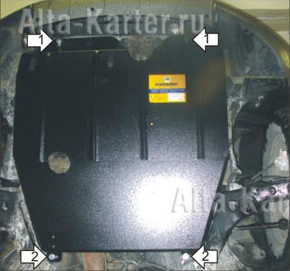 Защита Мотодор для картера, КПП Mitsubishi Outlander I 2003-2007. Артикул 01309