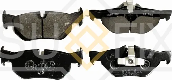 Колодки дисковые тормозные задние правые/левые BMW 1 (E81) 2006-2012 (Sufix). Артикул SX1046