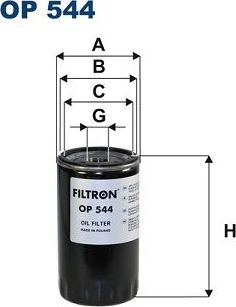 Масляный фильтр Filtron. Артикул OP 544