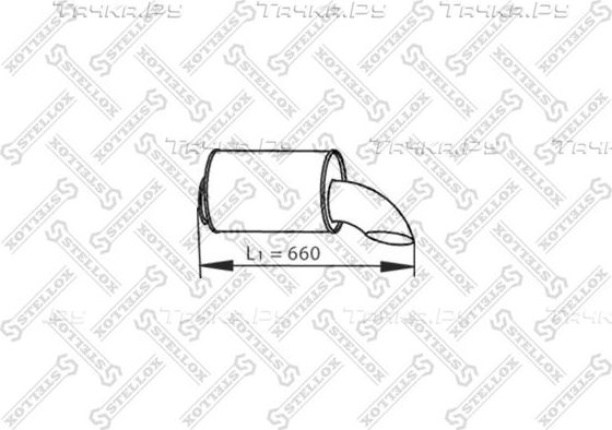 Глушитель Stellox задний для Renault Premium II 2005-2013. Артикул 82-03771-SX