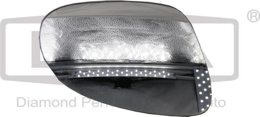 Зеркальное стекло бокового зеркала DPA правое для Skoda Yeti I 2009-2017. Артикул 88571229302