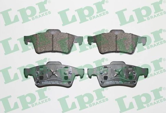 Тормозные колодки LPR задние для Volvo S40 II 2009-2012. Артикул 05P1189
