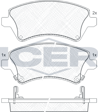 Тормозные колодки Icer. Артикул 181513