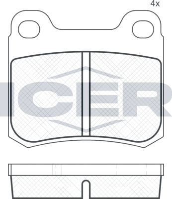 Тормозные колодки Icer. Артикул 180420