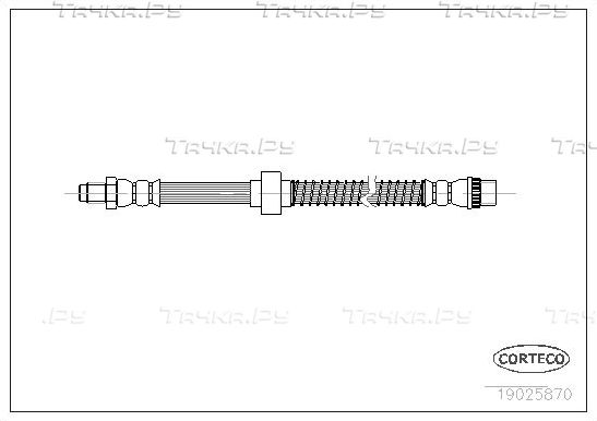 Тормозной шланг Corteco передний передний для Citroen C3 I 2002-2010. Артикул 19025870