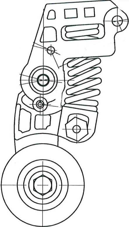 Натяжной ролик (натяжитель) приводного клинового зубчатого ремня Trialli. Артикул CM 5975