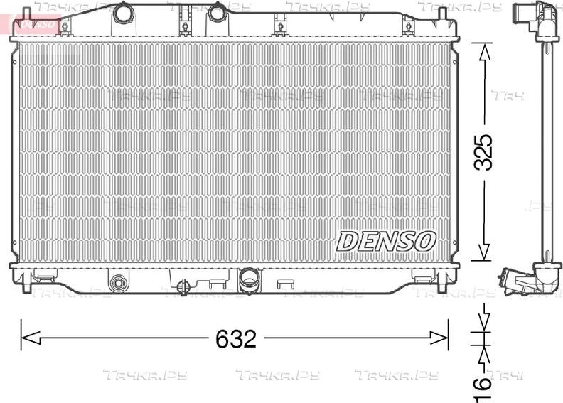 Радиатор охлаждения двигателя Denso. Артикул DRM40043