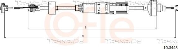 Трос сцепления Cofle для Volkswagen Vento 1991-1998. Артикул 10.3443