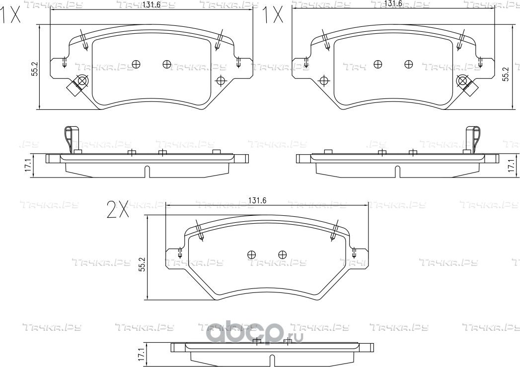 Колодки тормозные OMODA/KAIYI/CHERY/BAIC C5/E5/X3/TIGGO 4/U5PLUS/ 22- перед. (Barnett). Артикул CN012