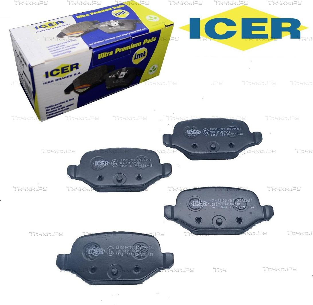 Тормозные колодки Icer задние для Lada Granta I 2013-2019. Артикул 181501-703