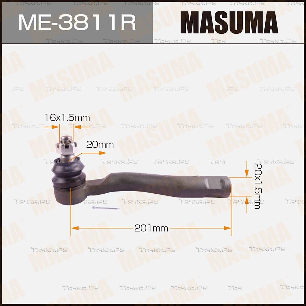 Наконечник рулевой тяги Masuma передний правый для Lexus LX 470 1998-2008. Артикул ME-3811R