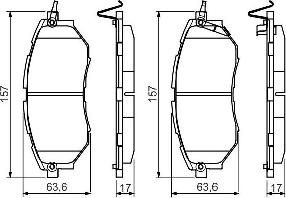 Тормозные колодки Bosch. Артикул 0 986 495 156