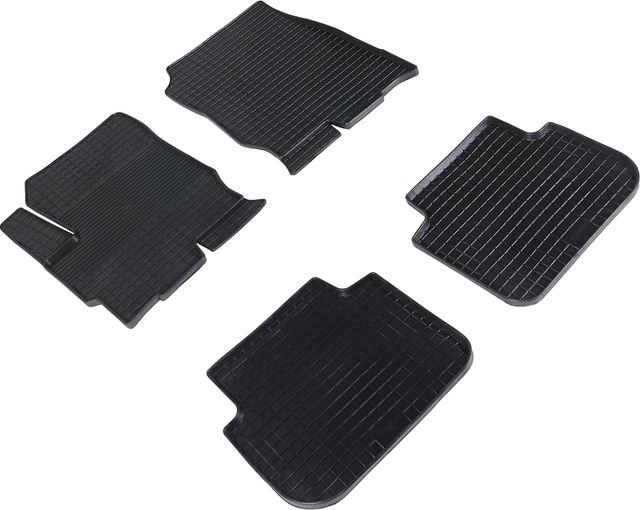 Коврики резиновые Seintex с узором сетка для салона Mitsubishi Colt 2009-2012. Артикул 00435