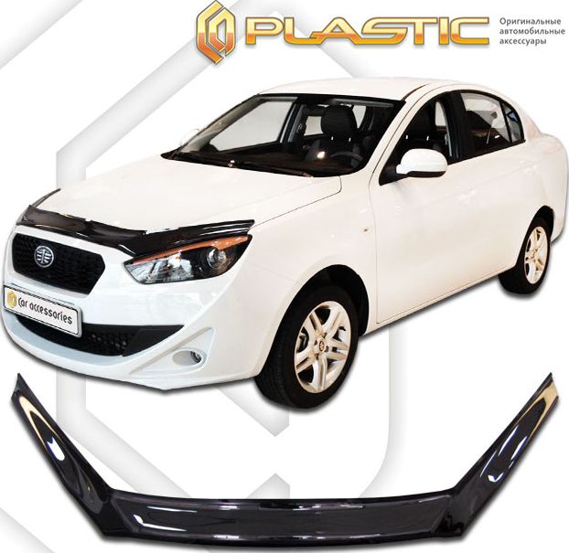 Дефлектор СА Пластик для капота (Classic черный) FAW Oley 2014-2026. Артикул 2010010111915