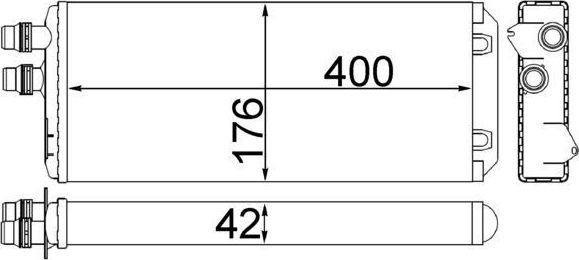 Радиатор отопителя (печки) Mahle Behr для IVECO Trakker 2012-2026. Артикул AH 249 000S