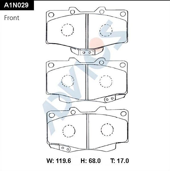 Тормозные колодки Advics. Артикул A1N029