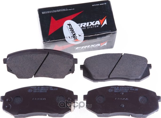Колодки тормозные KIA Sportage (05-), Carens (06-) передние (4шт.) FRIXA. Артикул FPK25