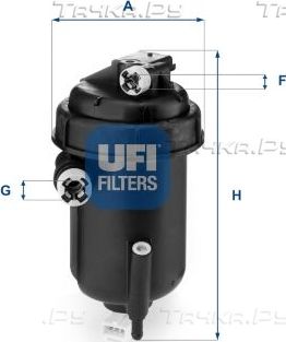 Топливный фильтр UFI для Fiat Ducato II 2005-2006. Артикул 55.143.00