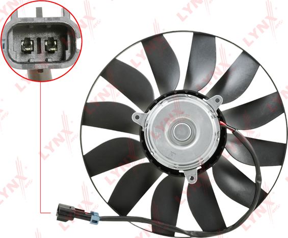 Вентилятор радиатора двигателя LYNXauto для УАЗ Patriot I 2004-2026. Артикул RF-1804