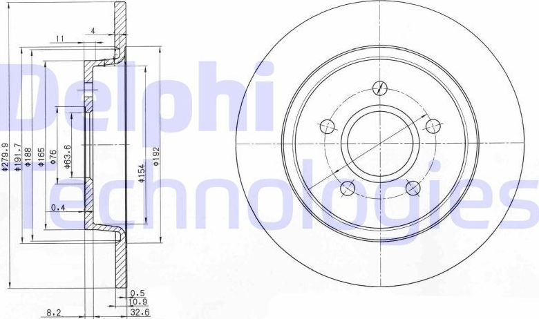 Тормозной диск Delphi. Артикул BG3897C