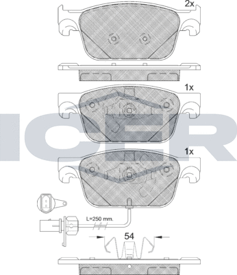 Тормозные колодки Icer. Артикул 182270