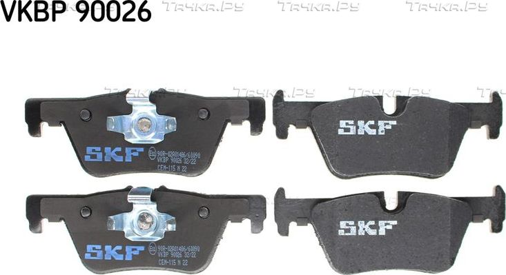 Тормозные колодки SKF задние для BMW 3 VI (F3x) 2011-2026. Артикул VKBP 90026
