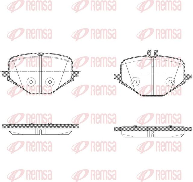 Тормозные колодки Remsa задние для Mercedes-Benz G-Класс W463 II 2018-2026. Артикул 1913.00