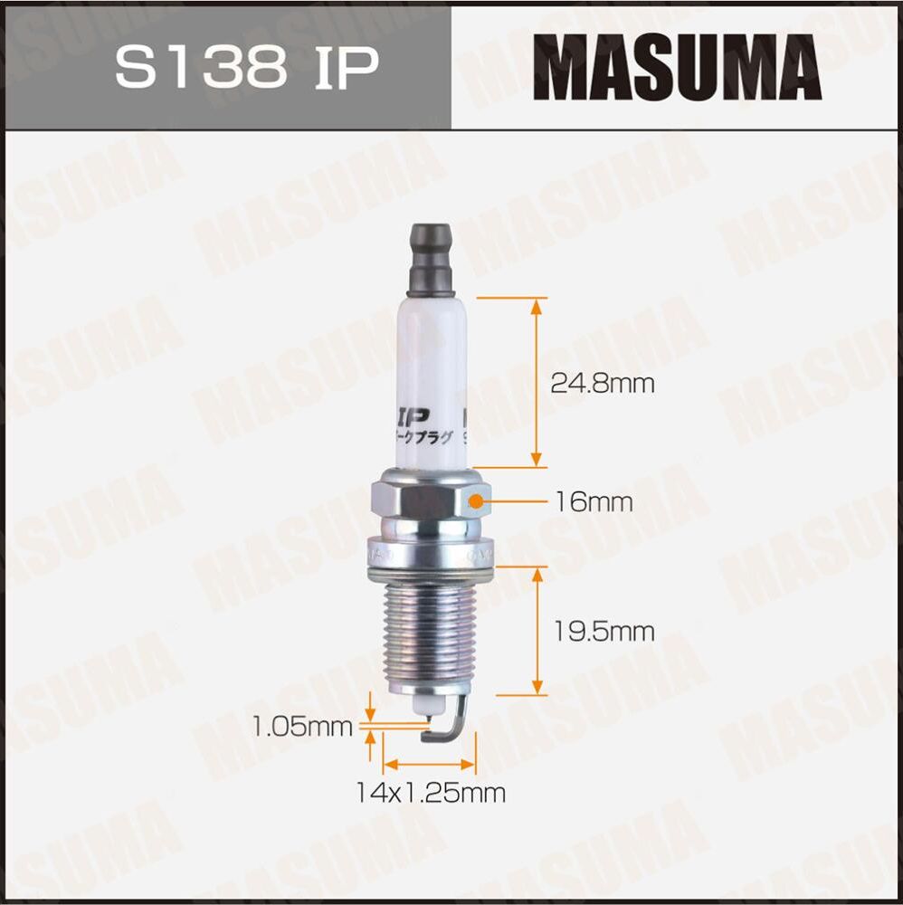 Свеча зажигания MASUMA IRIDIUM+PLATINUM (IZFR6H11). Артикул S138IP