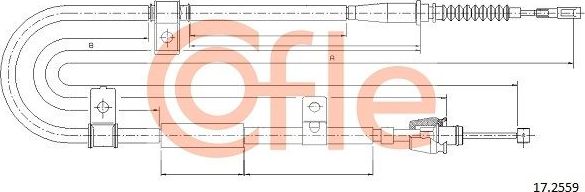 Трос ручника (тросик ручного тормоза) Cofle. Артикул 92.17.2559