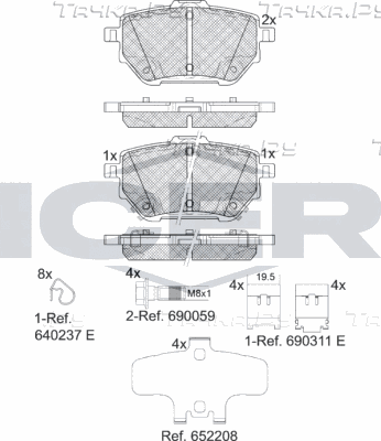 Тормозные колодки Icer. Артикул 182398