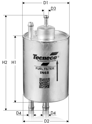 Топливный фильтр  Tecneco Filters для Chrysler Crossfire 2003-2008. Артикул IN68