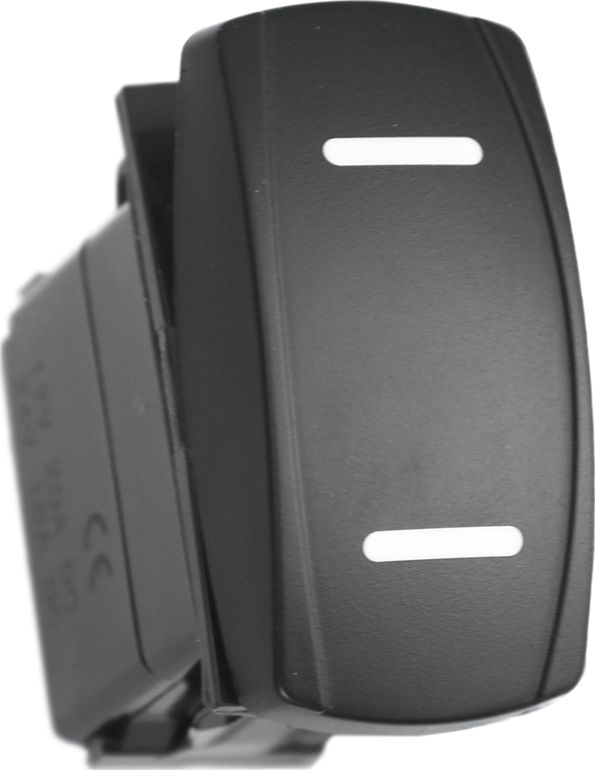 Переключатель РИФ включения/выключения ЛИНИЯ с белой подсветкой. Артикул RIF22-1-1103200