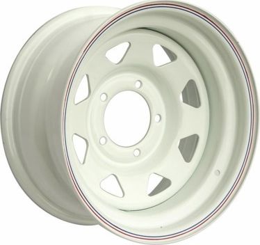 Колёсный диск OFF-ROAD Wheels стальной штампованный белый 5x139,7 8xR16 d110 ET-10 №90W для Dodge Ram 1500 1981-2026. Артикул 1680-53910WH-10