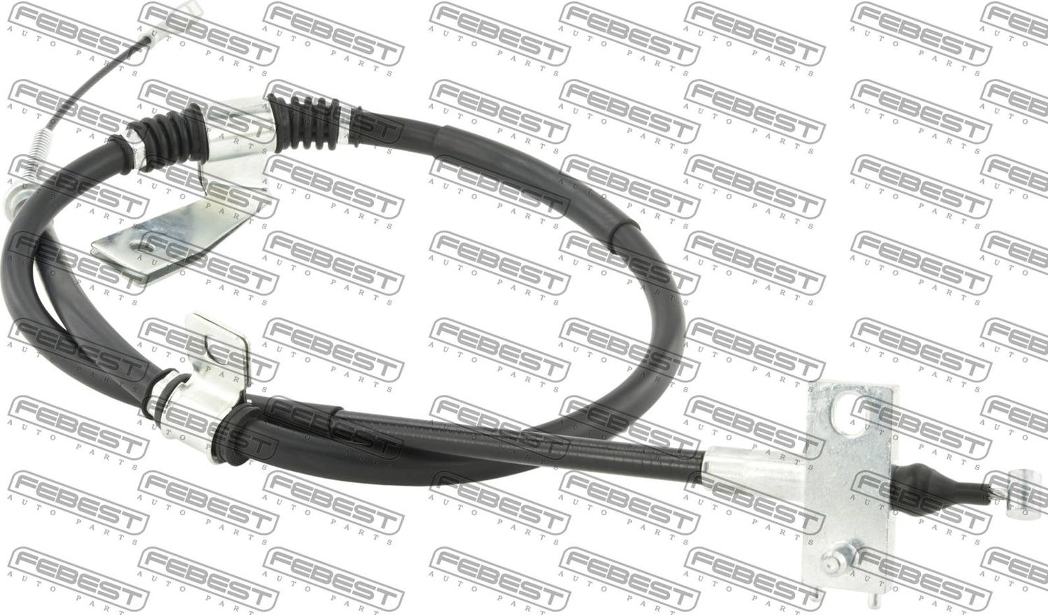 Трос ручника (тросик ручного тормоза) Febest. Артикул 14100-KYR05LH