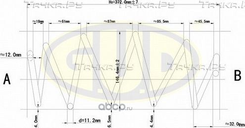 Пружина подвески G.U.D.. Артикул GCS027591