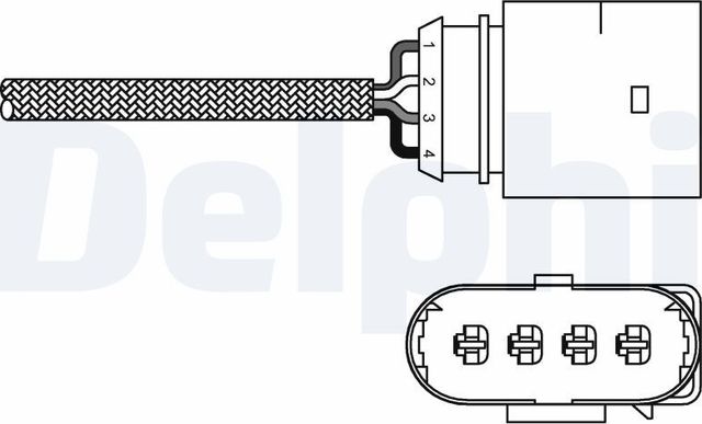Лямбда-зонд (кислородный датчик) Delphi для Audi A4 II (B6) 2000-2004. Артикул ES20285-12B1