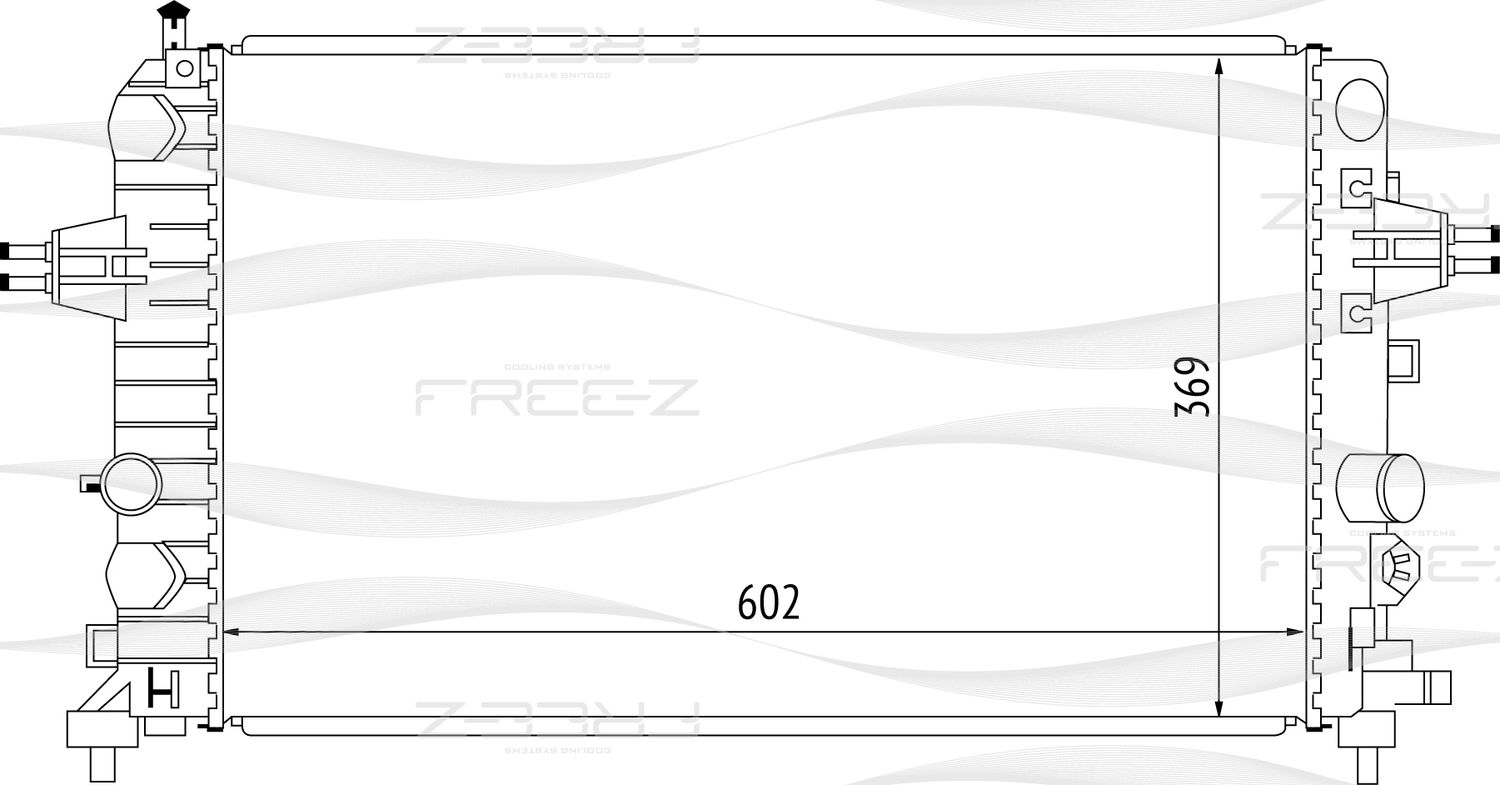 Радиатор OPEL ASTRA H/ZAFIRA B 04- 1.6/1.8 охлаждения (Free-Z). Артикул KK0161