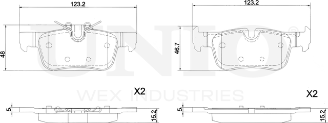Колодки тормозные дисковые, комплект (Unio). Артикул BRP-20226
