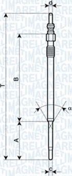 Свеча накаливания (накала) Magneti Marelli. Артикул 062900060304