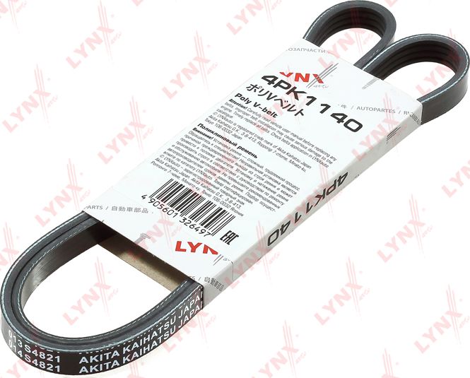 Приводной ремень поликлиновой LYNXauto. Артикул 4PK1140