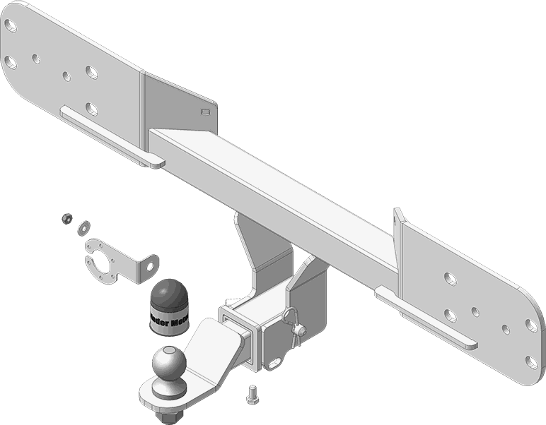 Фаркоп Мотодор под американский квадрат для Land Rover Defender 110 2019-2026. Артикул 93202-E
