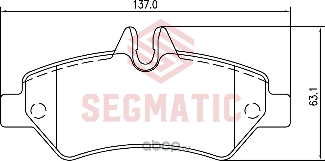 Колодка торм диск зад MERCEDES Sprinter 2.4L 07-/ MERCEDES-BENZ Sprinter 906 06- (Segmatic). Артикул SGBP2704