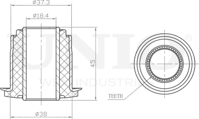Сайлентблок рычага подвески (Unio). Артикул RMP-20307