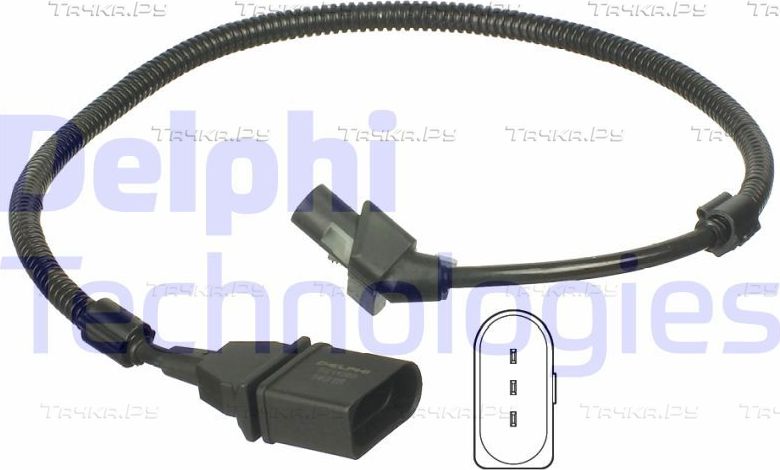 Датчик положения коленвала Delphi для Volkswagen Polo III 2000-2001. Артикул SS11063