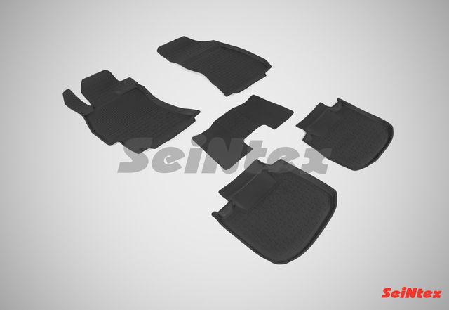 Коврики резиновые Seintex с высоким бортиком для салона Subaru Outback V 2015-2026. Артикул 87485