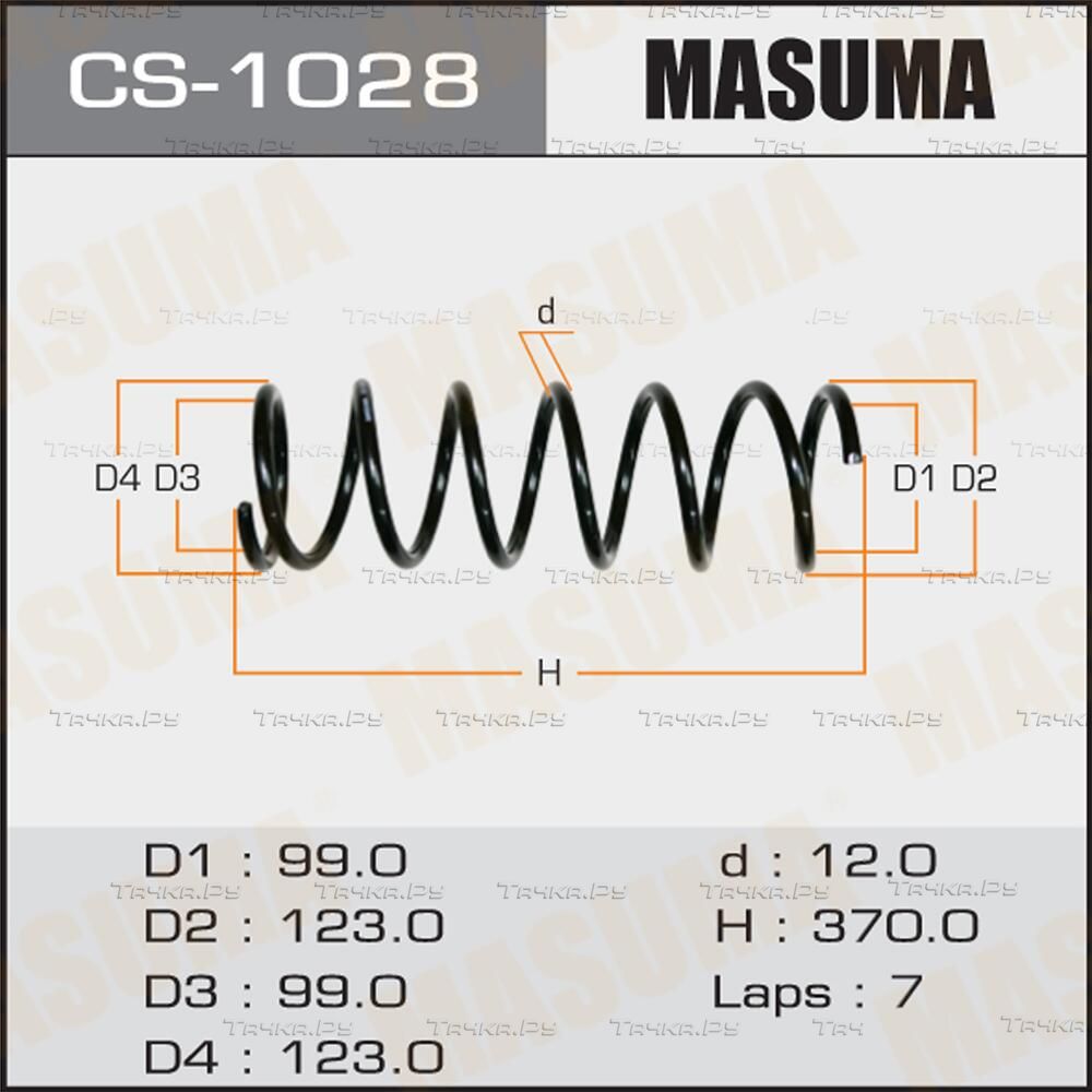 Пружина подвески Masuma. Артикул CS-1028