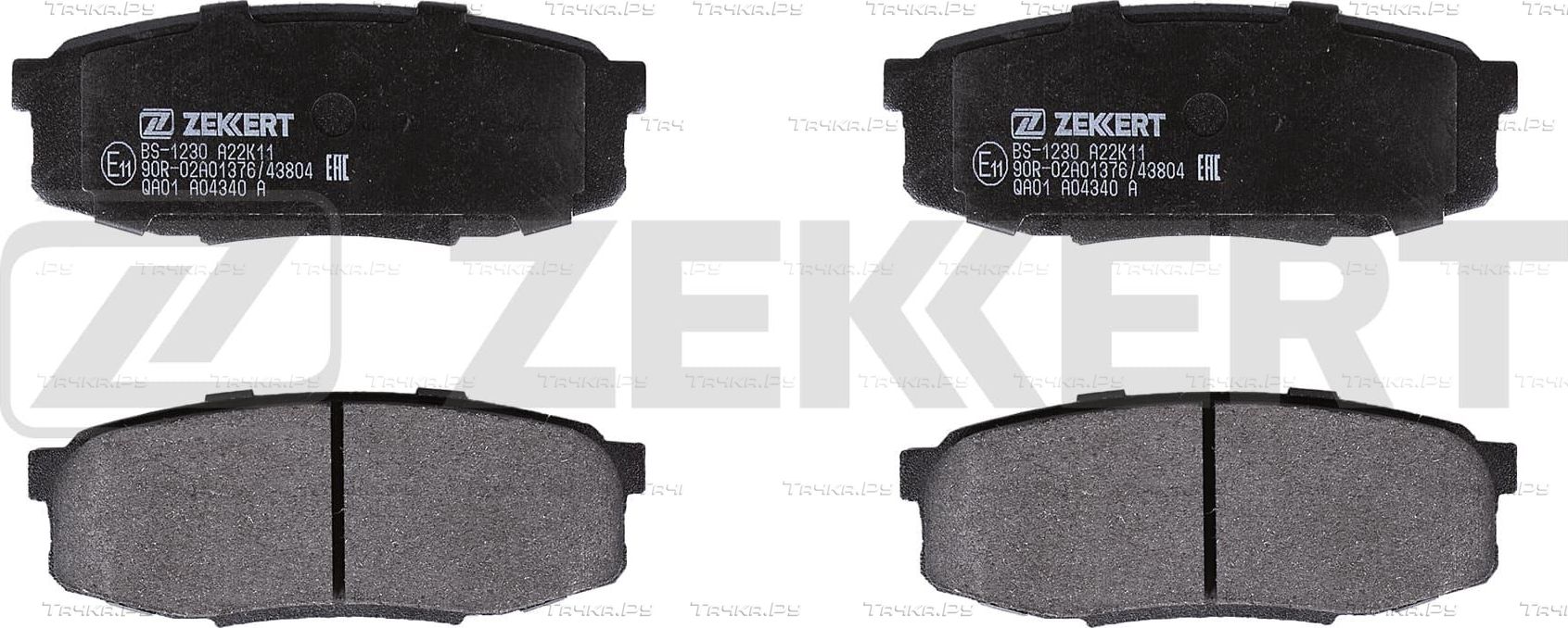 Тормозные колодки Zekkert задние для Toyota Sequoia II 2007-2017. Артикул BS-1230