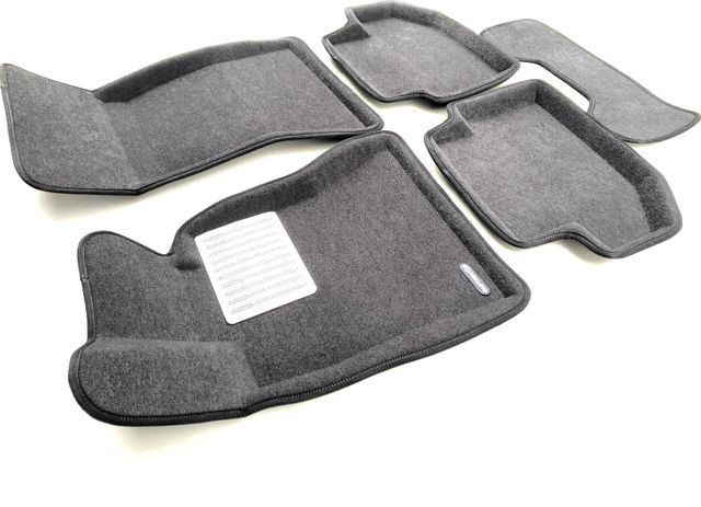 Коврики текстильные Euromat 3D Lux для салона BMW 5 F10, F11 рестайлинг 2013-2016 Темно-серые. Артикул EM3D-001218G